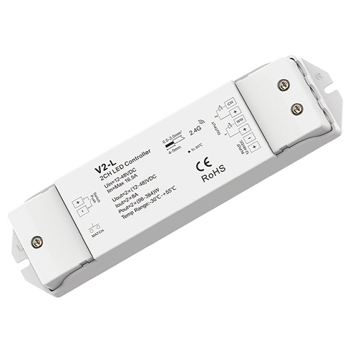 V2-L LED-ohjain 12-36V DC, 2x8A