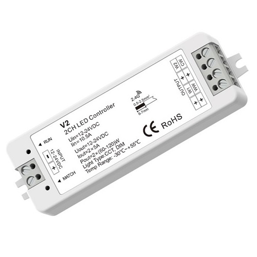V2 LED-ohjain 12-24V, 2x5A