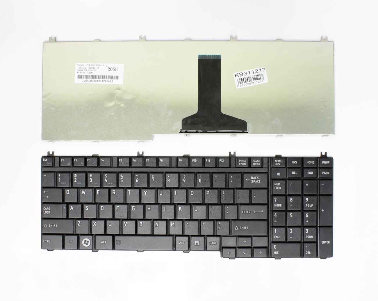 Näppäimistö TOSHIBA Satellite: L350, L500, L550, P200, P300