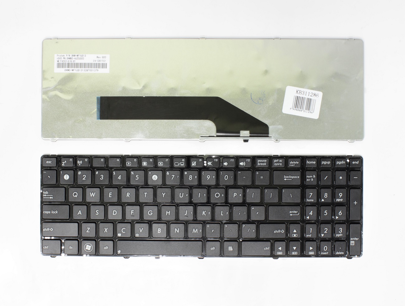 Näppäimistö ASUS: K50, K50A, K50I, K62, K62F, K62J, K70, K70A, K70I, K72, K72F, K72J