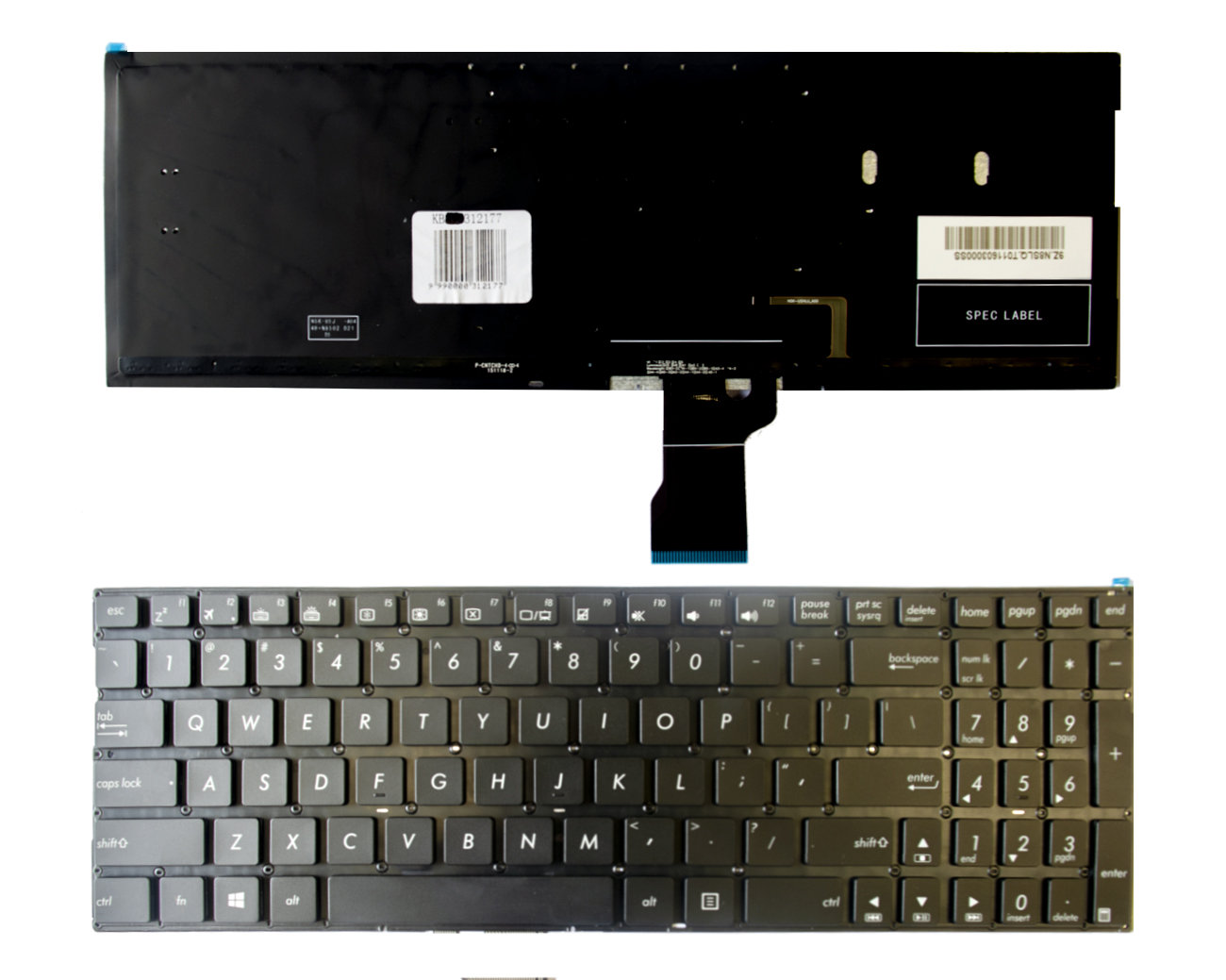 Näppäimistö ASUS: UX52, UX52A, UX52V, UX52VS, UX501 with backlight