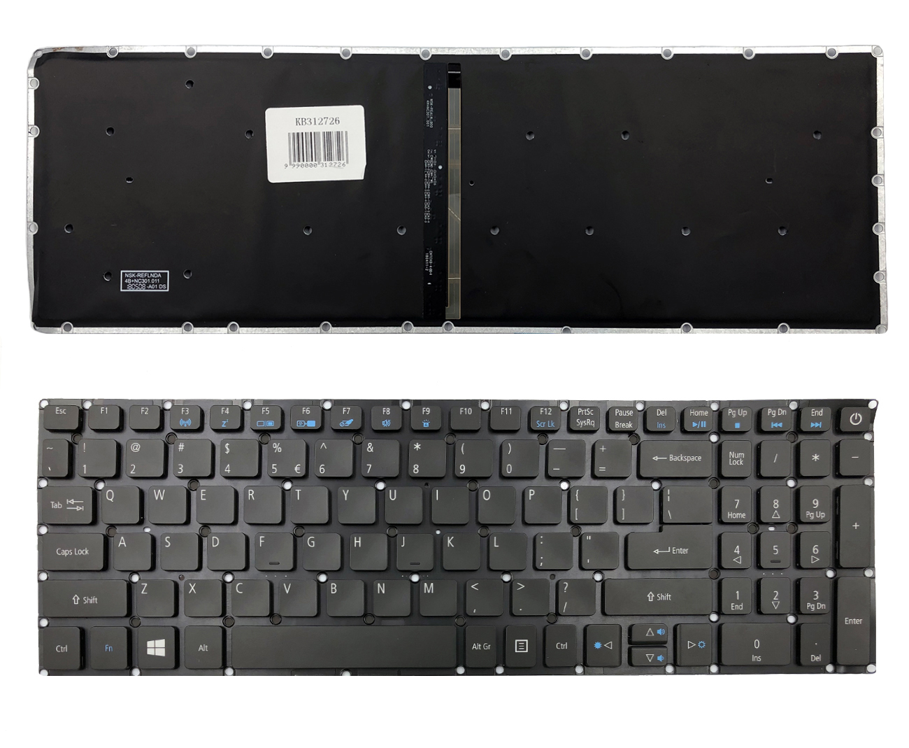 Näppäimistö Acer: Aspire E5-573, E5-573TG (taustavalolla)