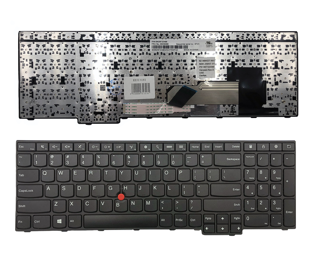 Näppäimistö Lenovo: ThinkPad E550 E555 kehyksellä ja TrackPointilla
