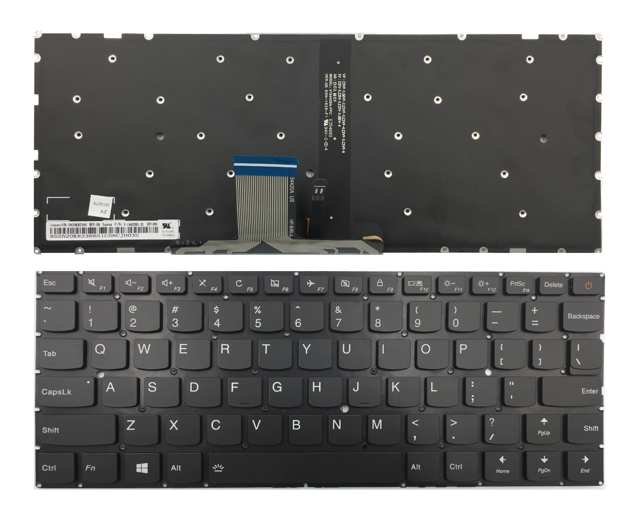 Näppäimistö Lenovo: Ideapad 710S-13IKB, 710S-13ISK taustavalolla