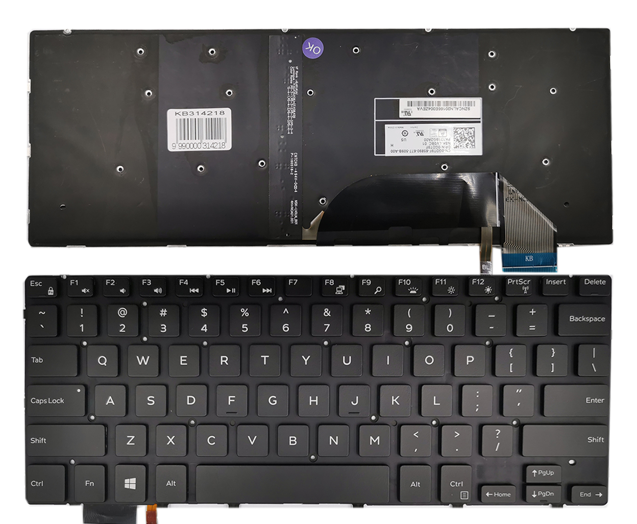 DELL Inspiron 15 7558/7568, XPS 15 9550/9570, Precision 5510/M5510 -näppäimistö taustavalolla
