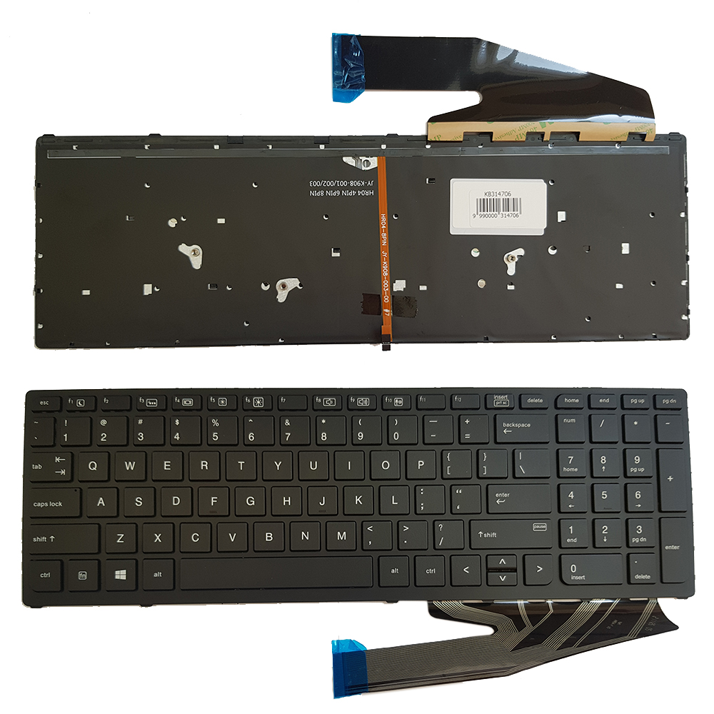 Näppäimistö HP ZBook 17 G4, 15 G3, G4, 17 G3, G4, US