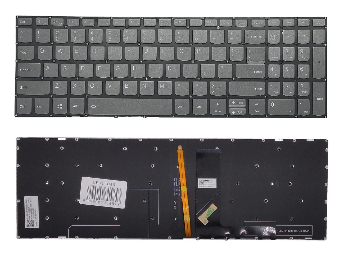 Näppäimistö LENOVO IdeaPad 520-15ikb, punaisella taustavalolla, US