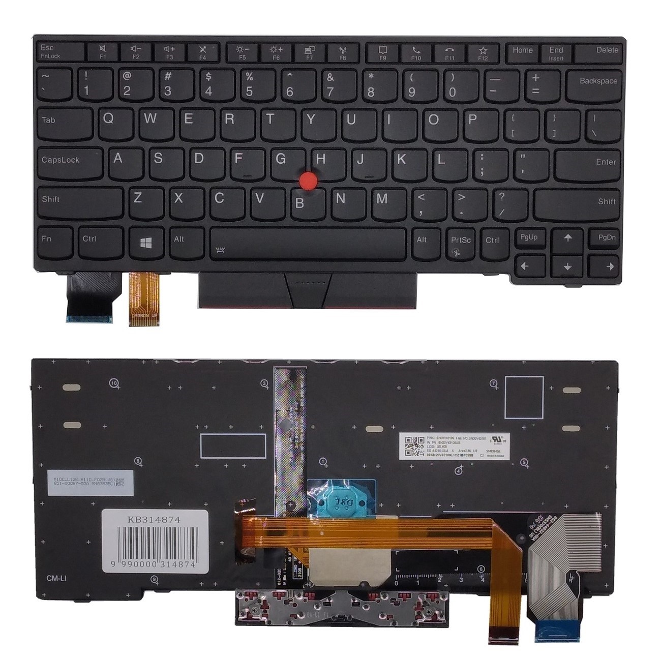 Näppäimistö LENOVO Thinkpad X13, Trackpointilla, taustavalolla, US