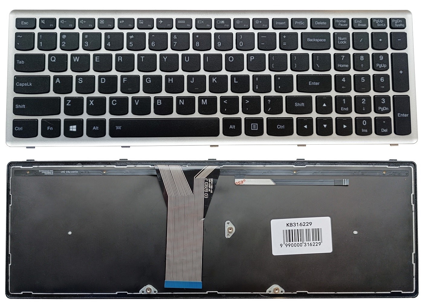 Näppäimistö LENOVO Z510, taustavalolla, US