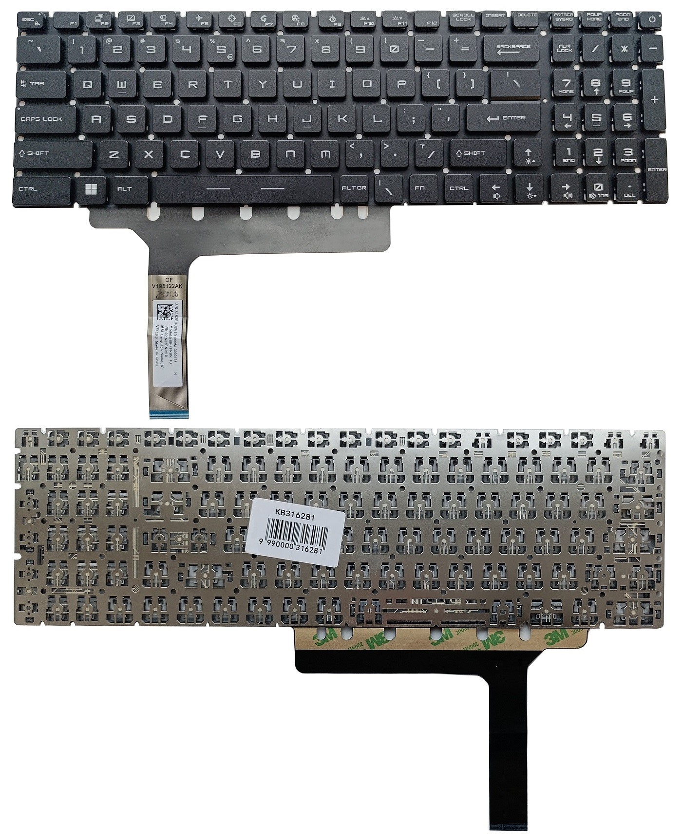 Näppäimistö MSI: GP76, GS76, GE76, US