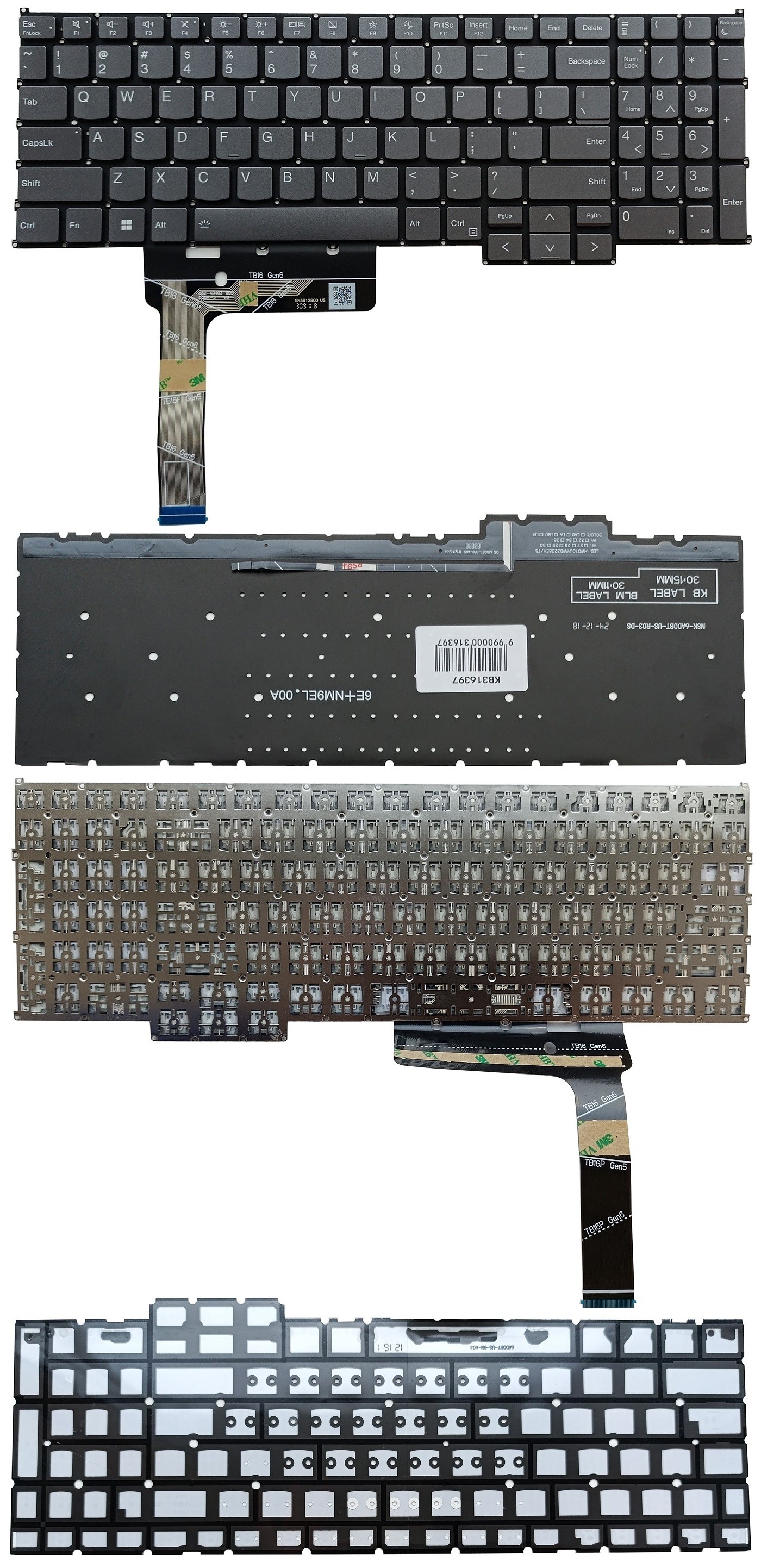Näppäimistö LENOVO Thinkbook 16 G6, taustavalolla, US