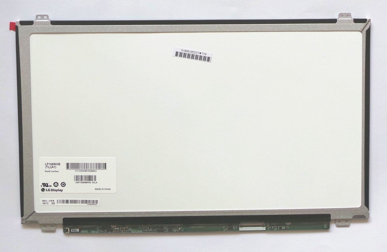 LCD-näyttö 15.6" 1366x768 HD, LED, SLIM, matta, 40-pin (oikea), A+