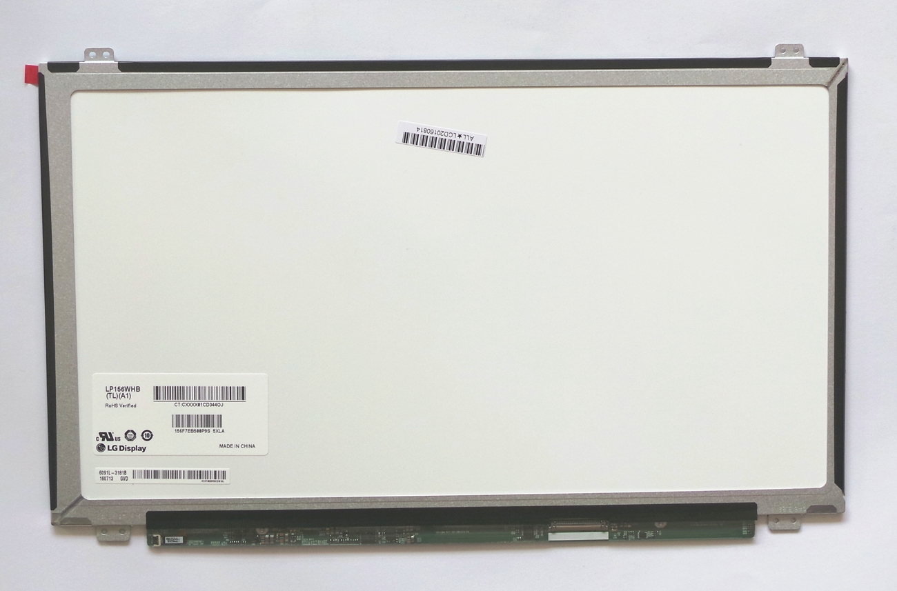 LCD-näyttö 15.6" 1366x768 HD, LED, SLIM, kiiltävä, 40-pin (oikea), A+