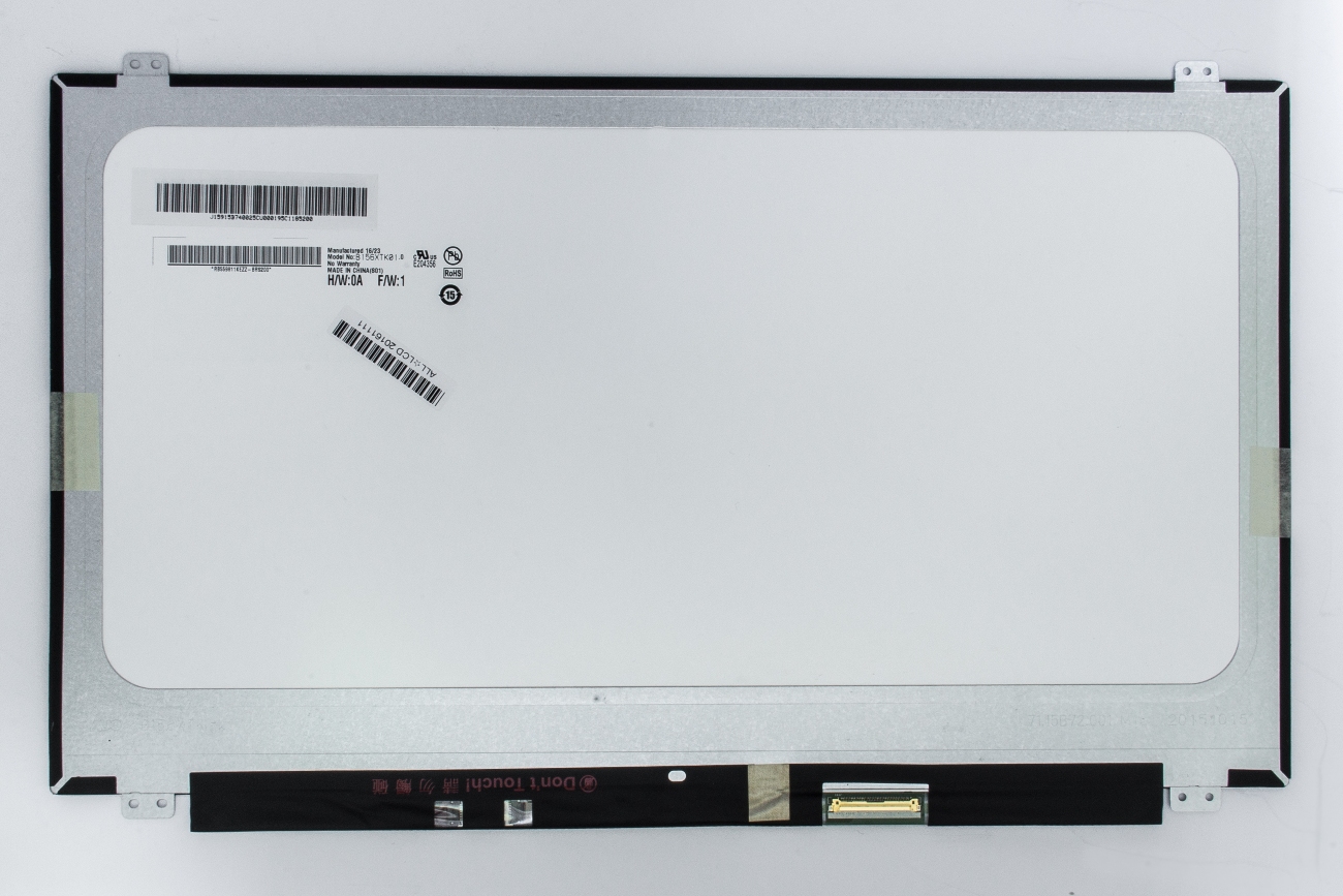 Kannettavan tietokoneen kosketus-LCD-näyttö 15,6" 1366 x 768 HD, LED, matta, 40pin (oikea), A+