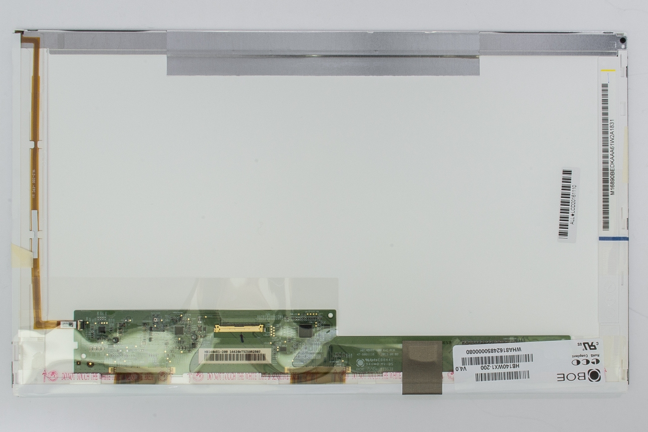 LCD-näyttö 14,0 tuumaa 1366x768 HD, LED, matta, 40-nastainen (vasen), A+