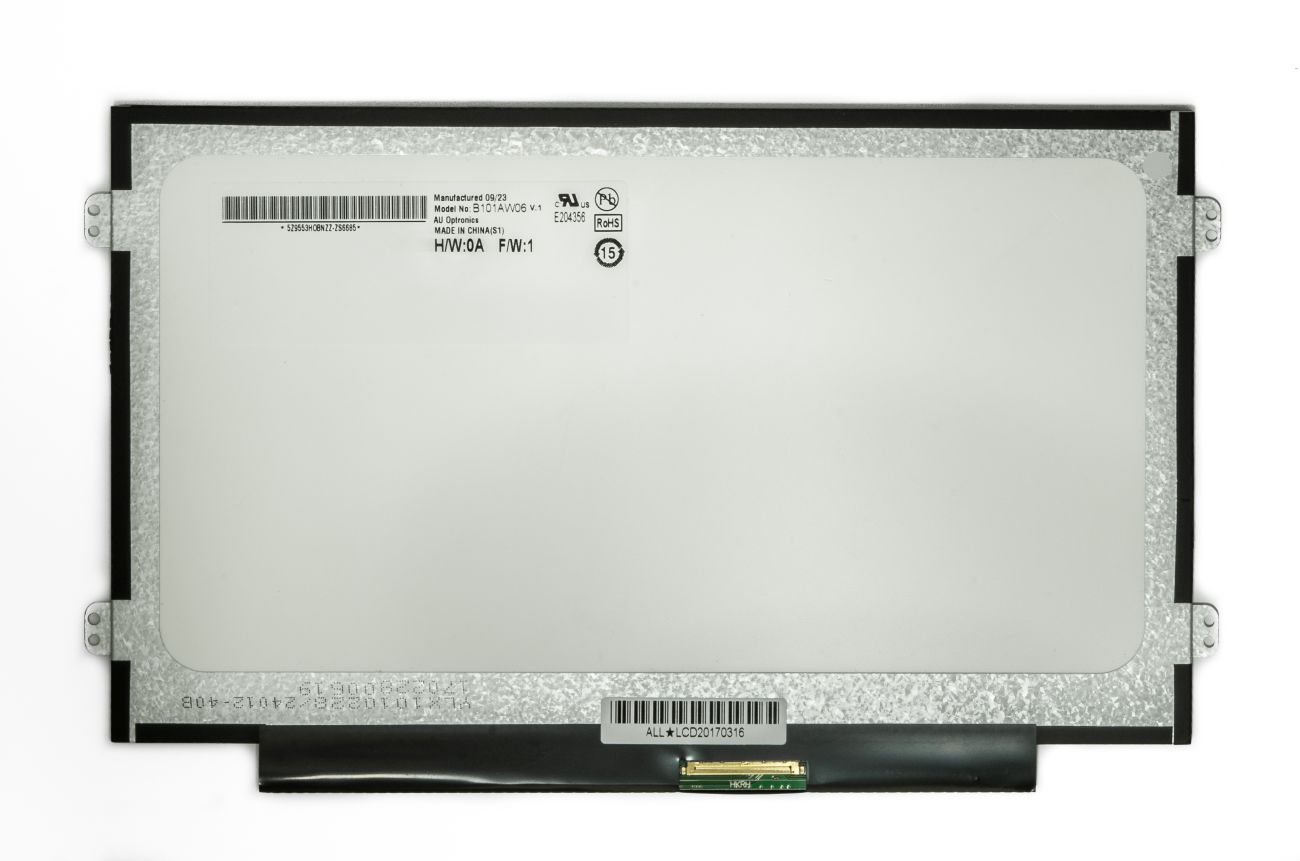 Kannettavan tietokoneen LCD-näyttö 10,1" 1024 x 600, LED, SLIM, kiiltävä, 40pin (oikea), A+