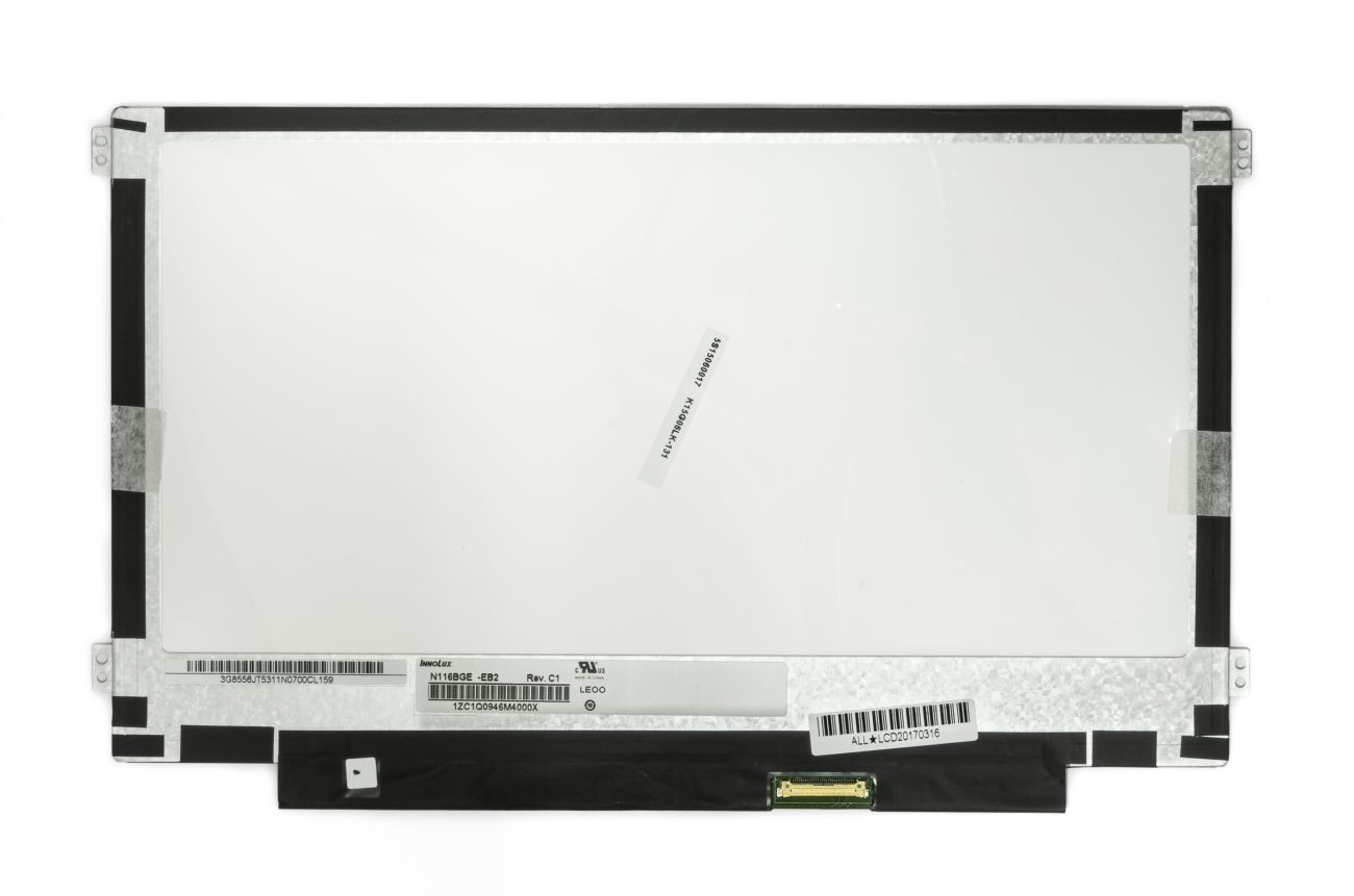 Kannettavan tietokoneen LCD-näyttö 11,6" 1366 x 768 HD, LED, SLIM, matta, 30pin (oikea) EDP, A+