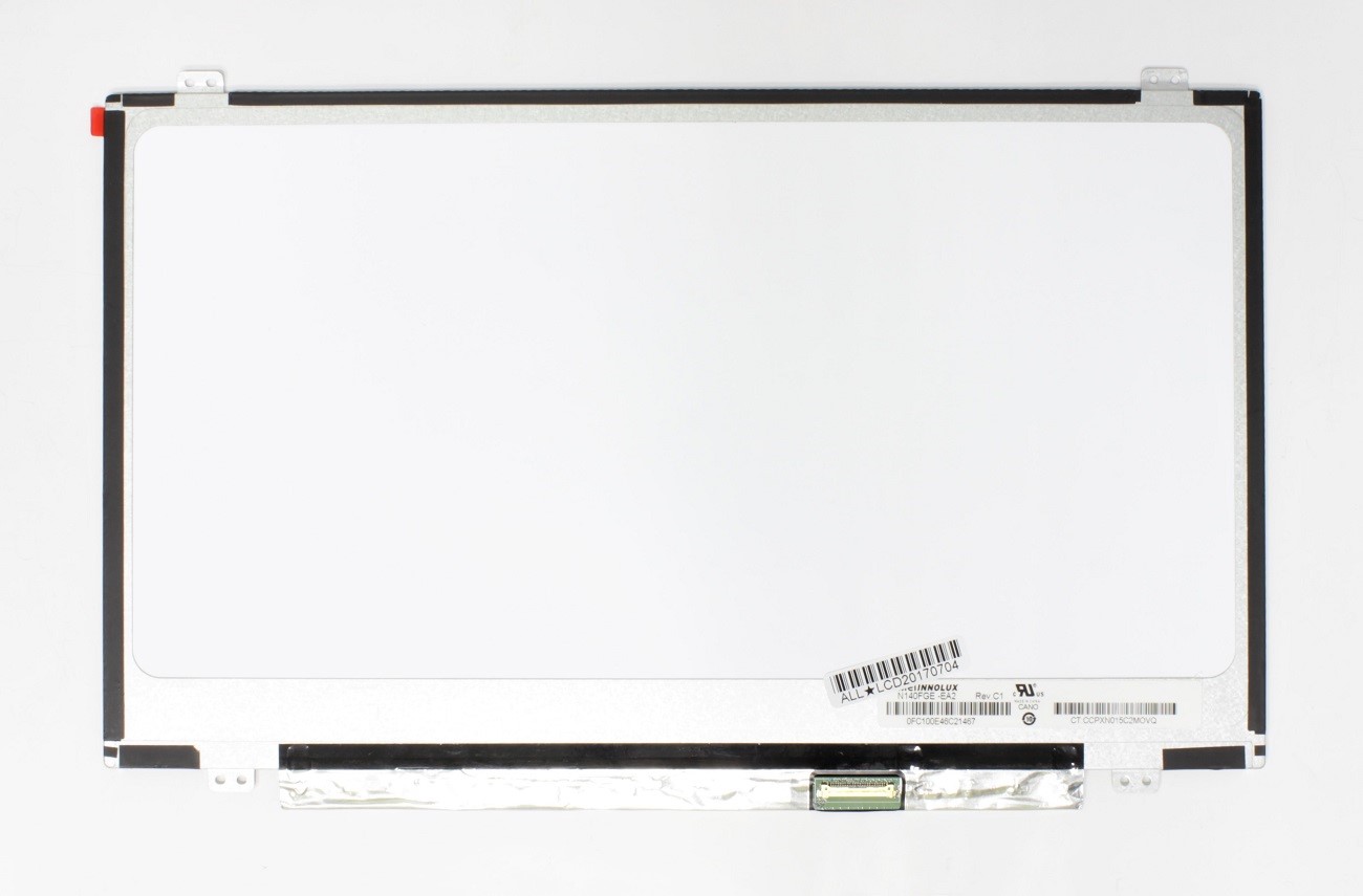 Kannettavan tietokoneen LCD-näyttö 14,0" 1600 x 900 HD+, LED , SLIM, matta, 30pin (oikea) EDP, A+