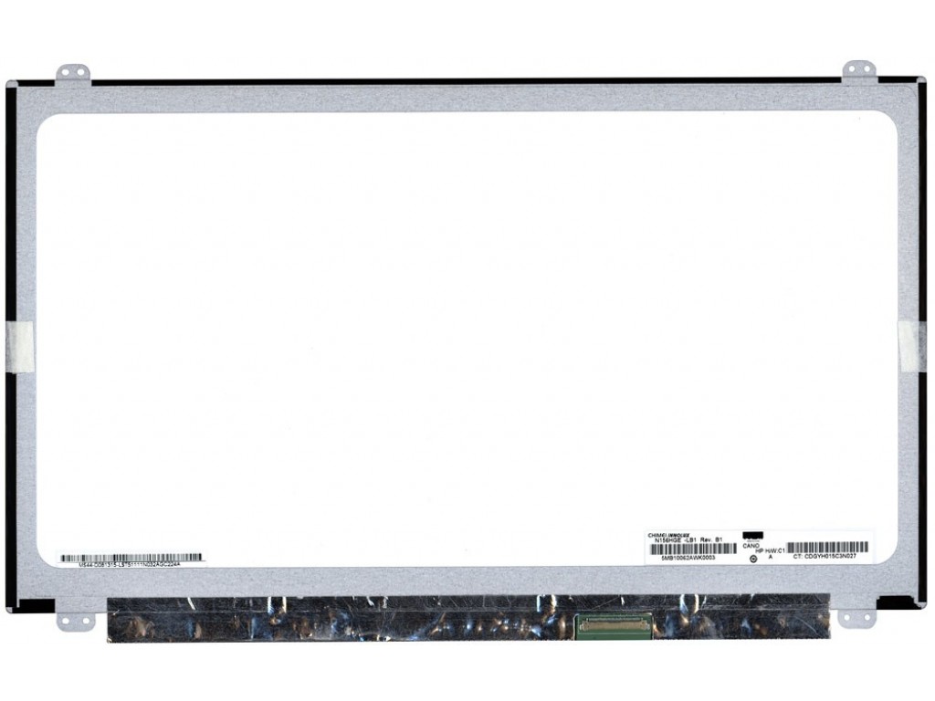 Kannettavan tietokoneen LCD-näyttö 15,6" 1920 x 1080 FULL HD, LED, SLIM, kiiltävä, 40pin (oikea), A+