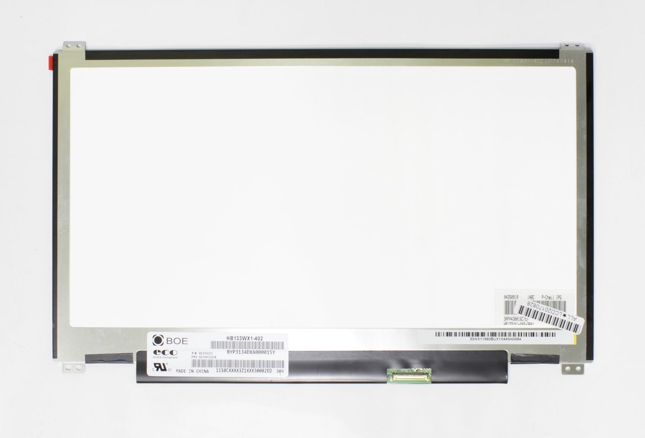 Kannettavan tietokoneen LCD-näyttö 13,3" 1366 x 768 HD, LED, SLIM, kiiltävä, 30pin (oikea) EDP, A+