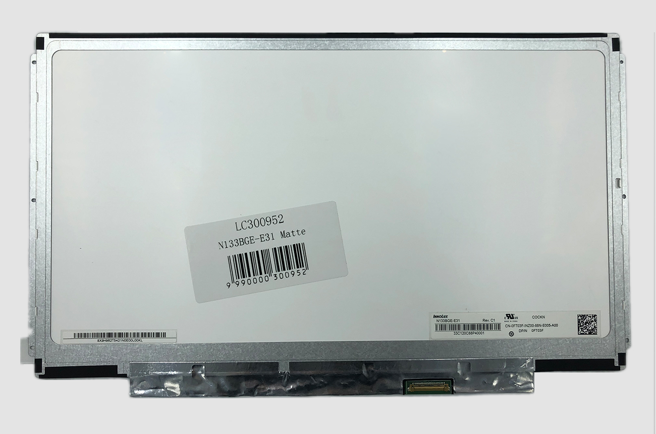 Kannettavan tietokoneen LCD-näyttö 13,3" 1366 x 768 HD, LED, SLIM, matta, 30pin (oikea), A+