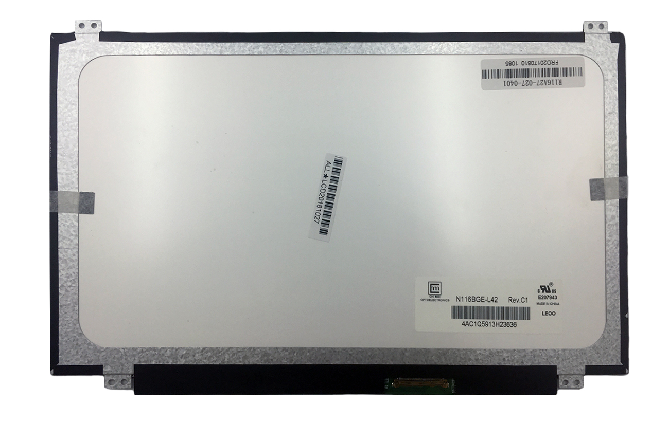 LCD-näyttö 11,6 tuumaa 1366x768 HD, LED, IPS, SLIM, matta, 40-nastainen (oikea), A+