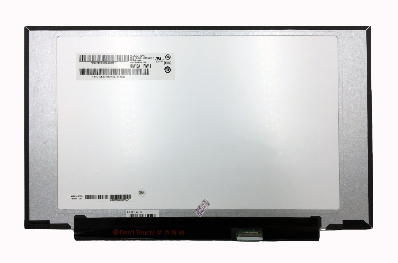 LCD-näyttö 14.0" 1920x1080 FHD, LED IPS SLIM, matta, 30pin right, B140HAN03.1, A+