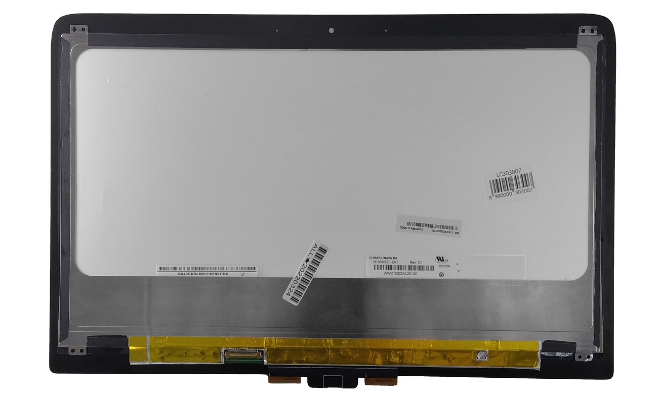 Kannettavan tietokoneen kosketus-LCD-näyttö 13,3" 1920 x 1080 FHD, LED, kiiltävä, A+