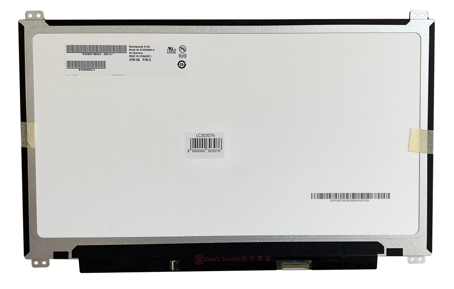 LCD-näyttö 13.3" 1920x1080 FHD, LED, IPS, SLIM, matta, 40-pin kapea (oikea), EDP, A+