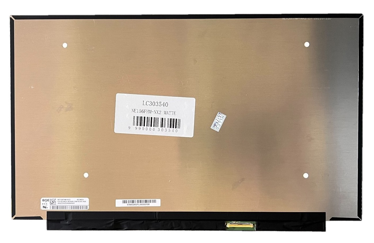 LCD-näyttö 15.6 tuumaa 1920x1080, FHD, LED, 120Hz, matta, 40pin (oikea), EDP, A+