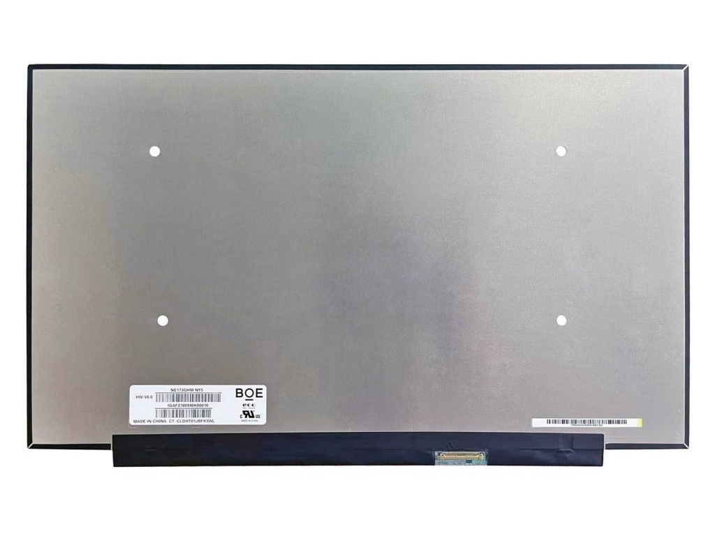 Kannettavan tietokoneen LCD-näyttö 17,3" 2560 x 1440, WLED, SLIM, 165Hz, IPS, matta, 40pin (oikea), A+