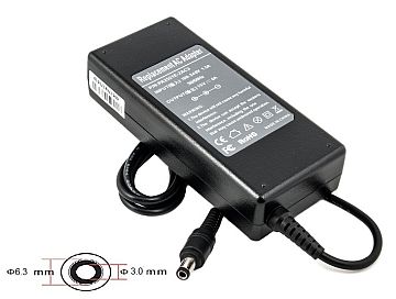 Kannettavan tietokoneen virtalähde TOSHIBA 90W: 15V, 6A