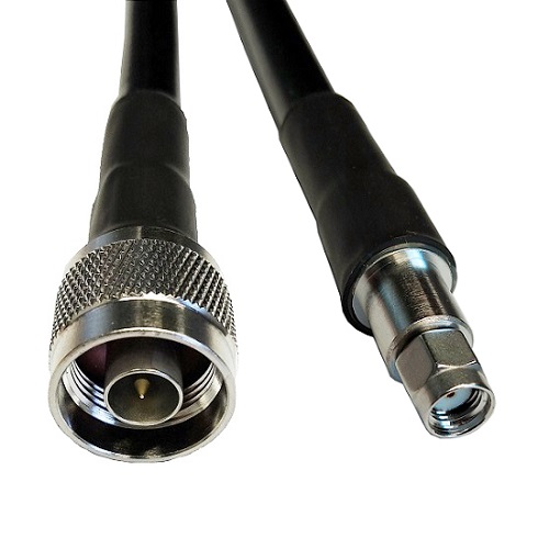 Kaapeli LMR-400, 0,5m, N-uros - RP-SMA-uros