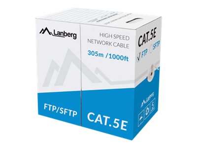 LANBERG LAN-kaapeli SFTP cat.5e 305m kiinteä