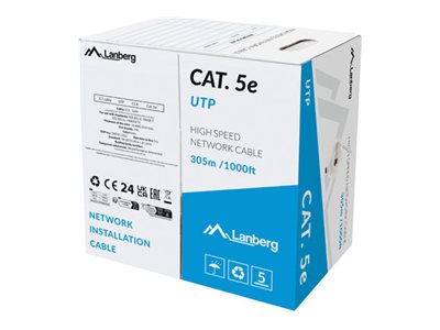 LANBERG LAN-kaapeli cat. 5E 305m solid CCA