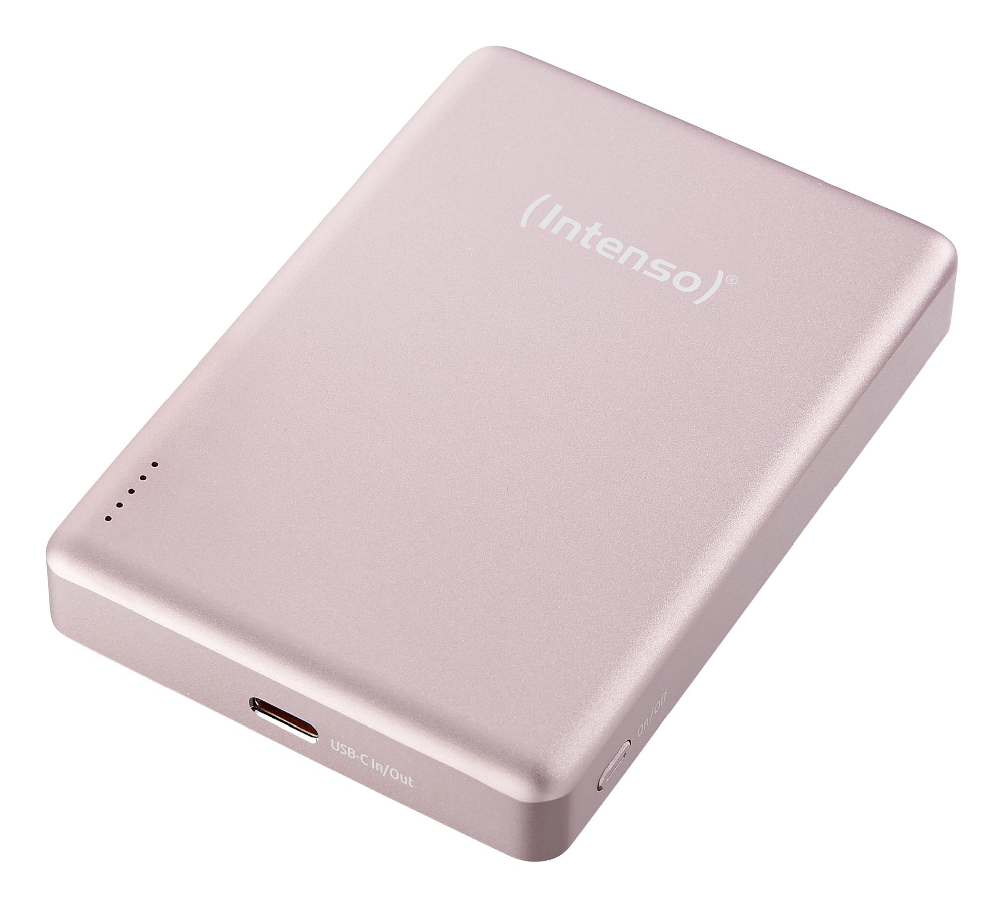 Intenso 10000mAh magneettinen USB-varavirtalähde vaaleanpunainen 7344033