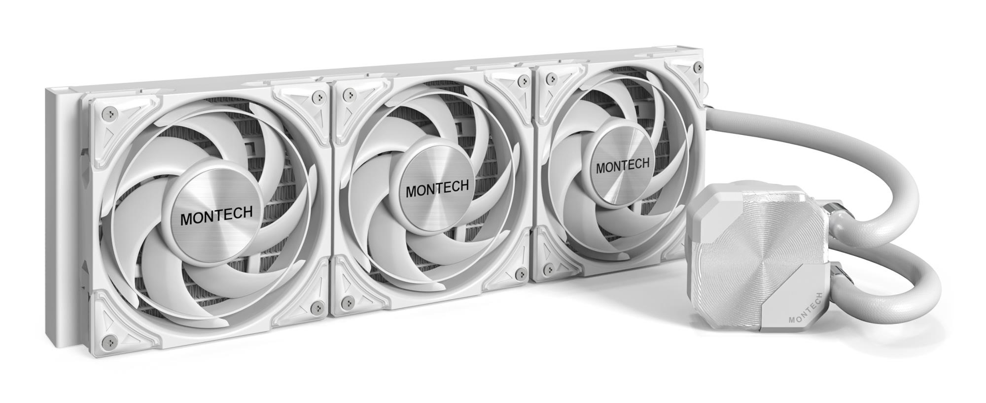 Suorittimen jäähdytin Montech HyperFlow Silent 360, monikantainen, valkoinen