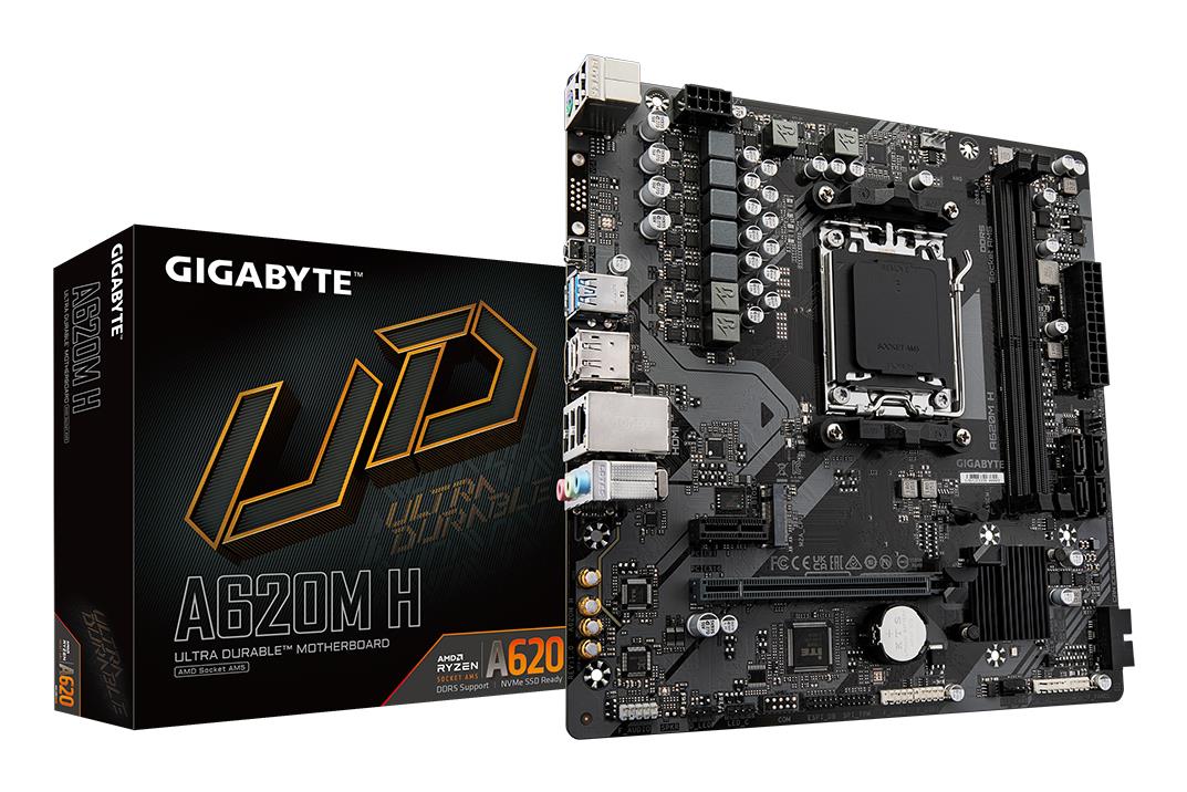 Emolevy Gigabyte A620M H AMD A620 AM5 Micro-ATX DDR5 2x Slots