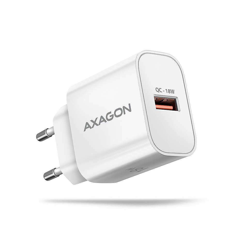 Seinälaturi USB 18W 1-porttinen valkoinen ACU-QC18W AXAGON