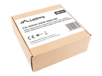 LANBERG HDMI U/U optinen kaapeli 80m AOC