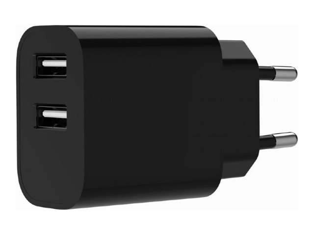 GEMBIRD TA-UC-2A12-01-BK universaali USB-laturi 2-porttinen musta
