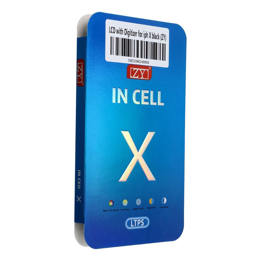 LCD-näyttö iPhone X digitoijalla musta (ZY-LTPS)