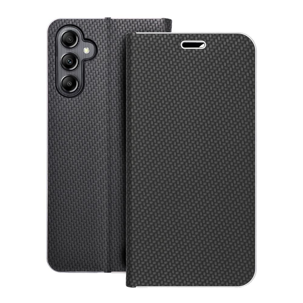 LUNA Book Carbon puhelinkotelo SAMSUNG A14 4G / A14 5G musta
