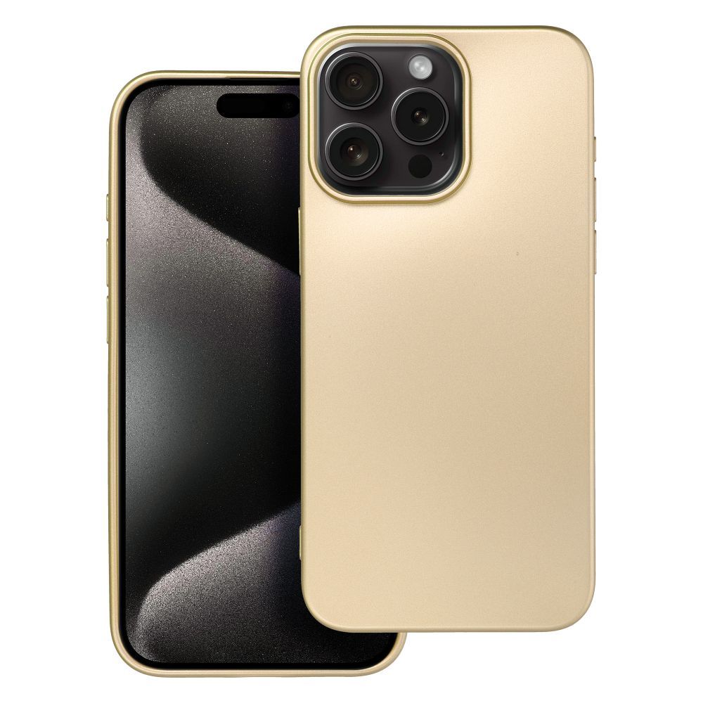 Metallinen Suojakuori iPhone 15 PRO MAX:lle kultainen