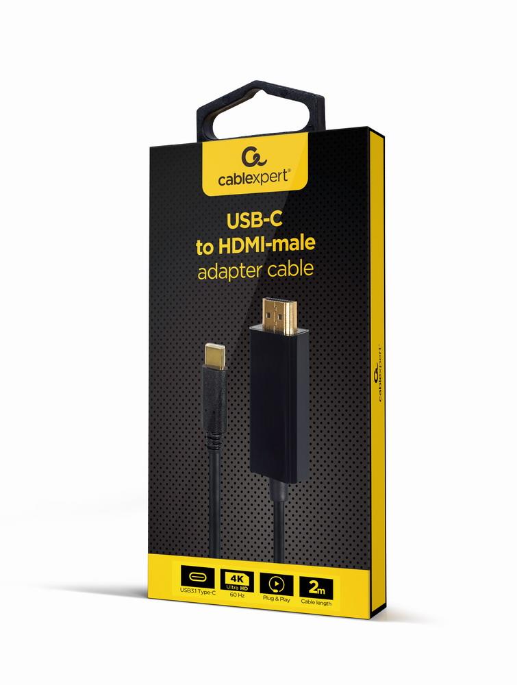 Gembird USB-C–HDMI-kaapeli 2 m A-CM-HDMIM-02