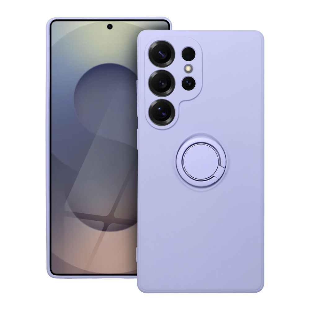 Silikoninen Suojakuori Renkaalla Samsung S25 ULTRA:lle violetti