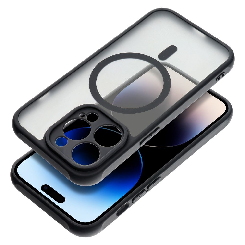 Suojakuori Xiaomi Redmi Note 14 4G:lle Full Matte Mag Cover yhteensopiva MagSafe musta