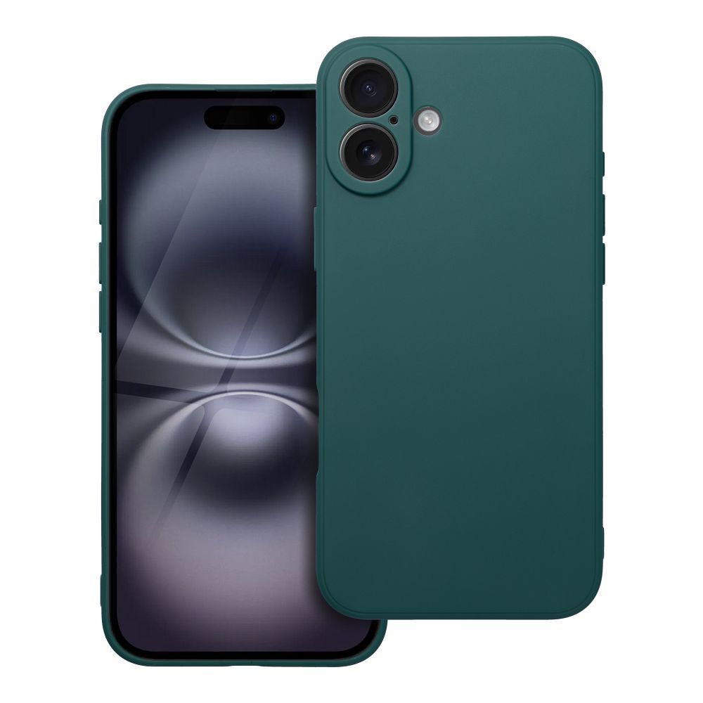 Matta tummanvihreä Suojakuori iPhone 16 PLUS:lle