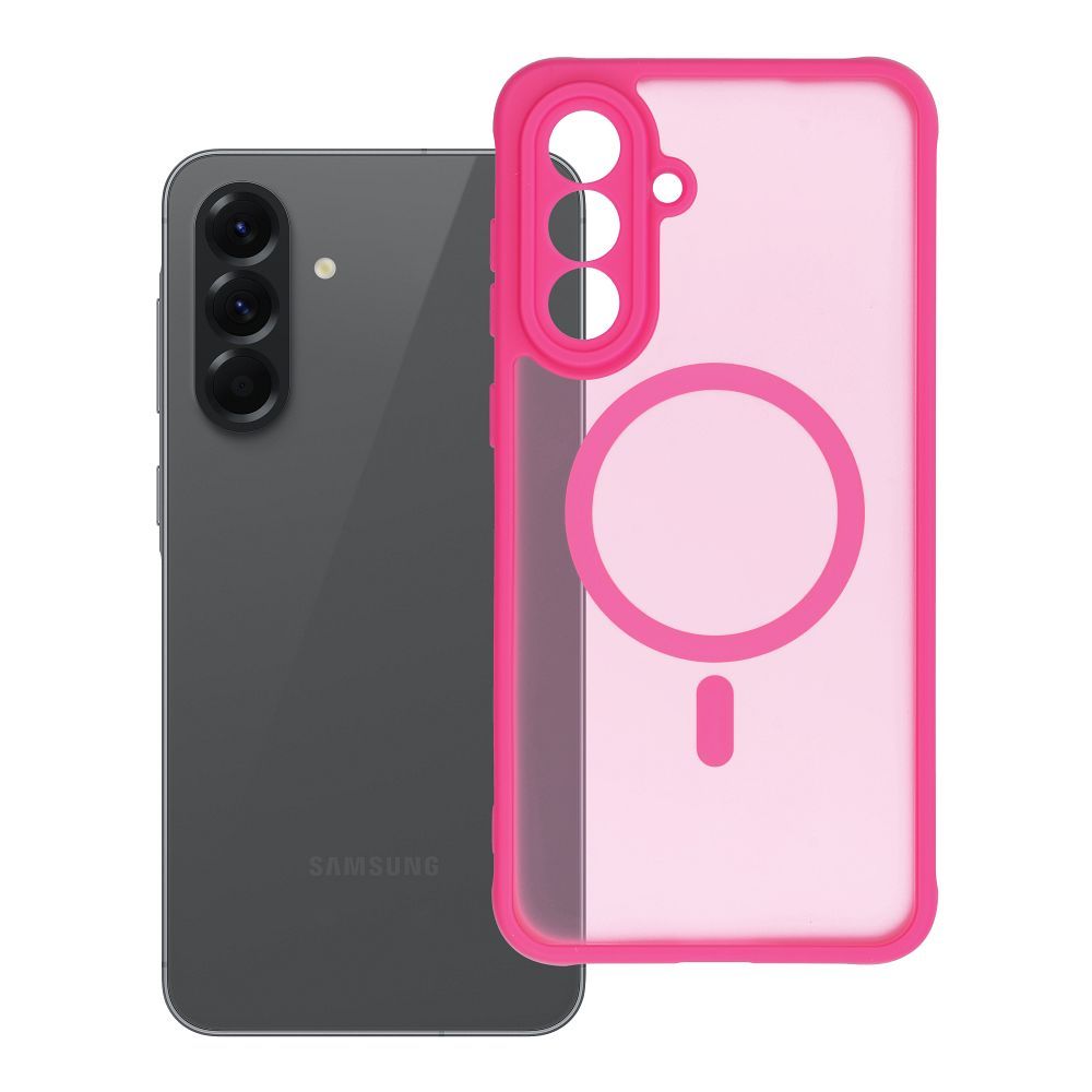 FULL MATTE MAG COVER magneettinen puhelimen kuori, MagSafe-yhteensopiva, SAMSUNG A56, pinkki