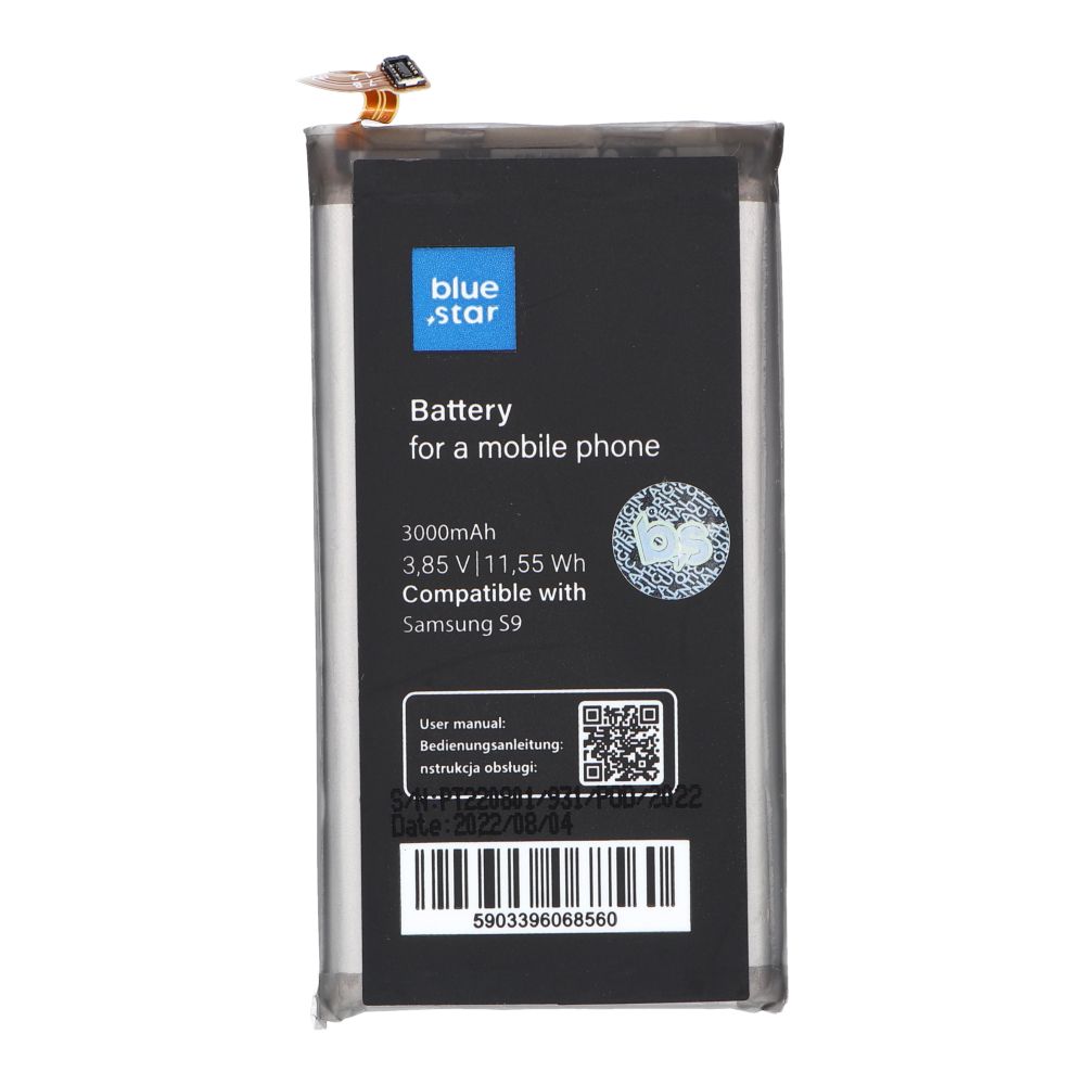 Akku Samsung S9:lle 3000 mAh Blue Star Premium